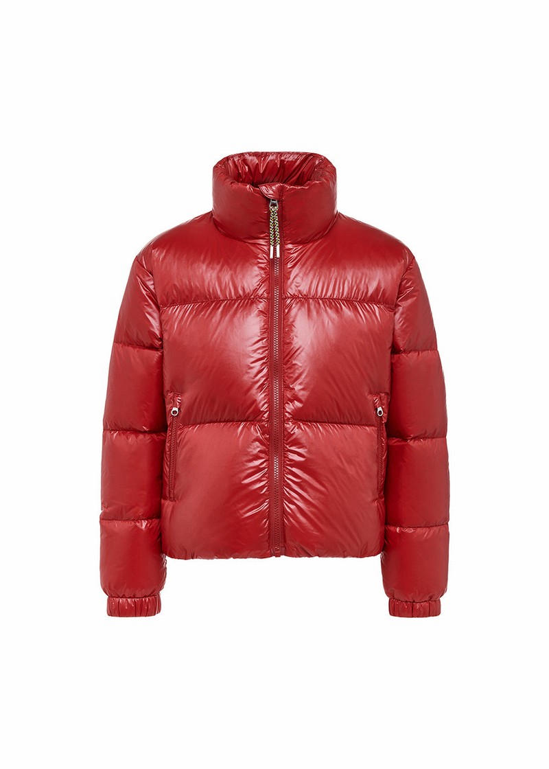 Kids' Pyrenex Goldin Shiny Down Jackets Red | HIT610T8930