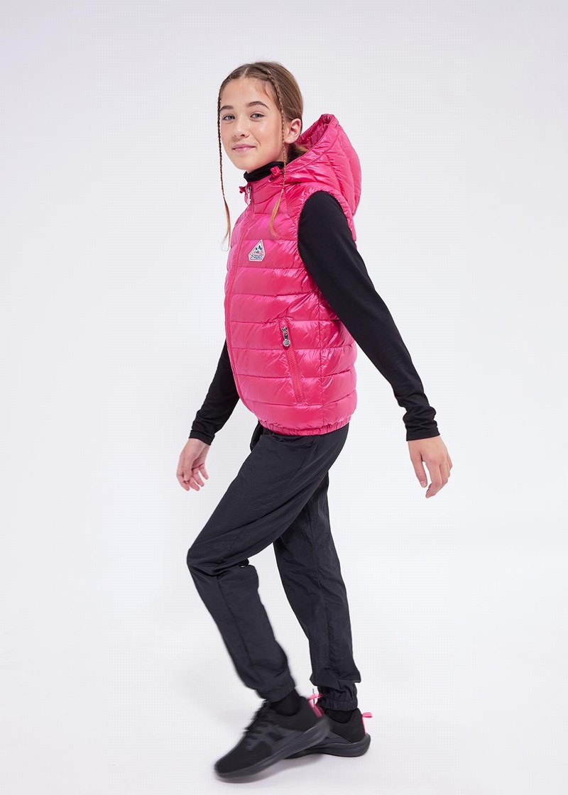 Kids' Pyrenex Sleeveless Cheslin Peony Down Vest Pink | HZL602L0423