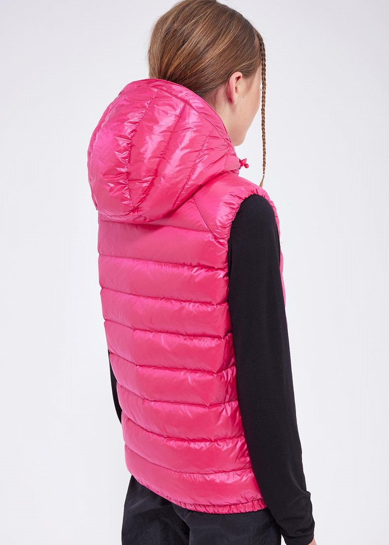 Kids' Pyrenex Sleeveless Cheslin Peony Down Vest Pink | HZL602L0423