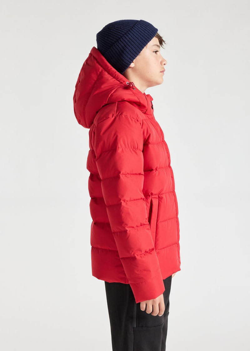 Kids' Pyrenex Spoutnic Hooded Down Jackets Red | HAI596I2496