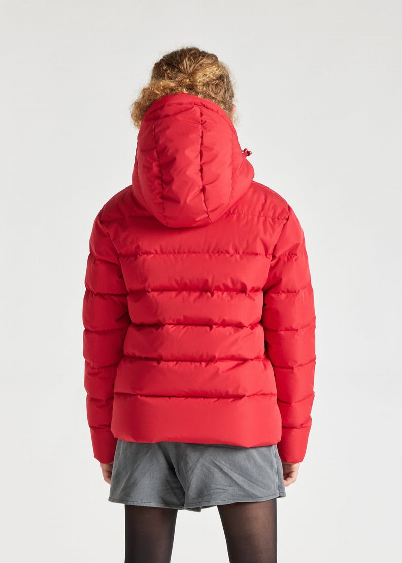 Kids' Pyrenex Spoutnic Hooded Down Jackets Red | HAI596I2496