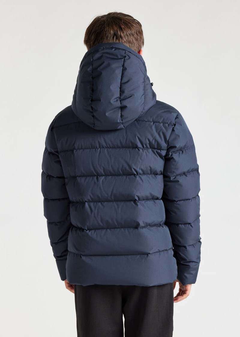 Kids' Pyrenex Spoutnic Hooded Down Jackets Navy | HIF682F7815