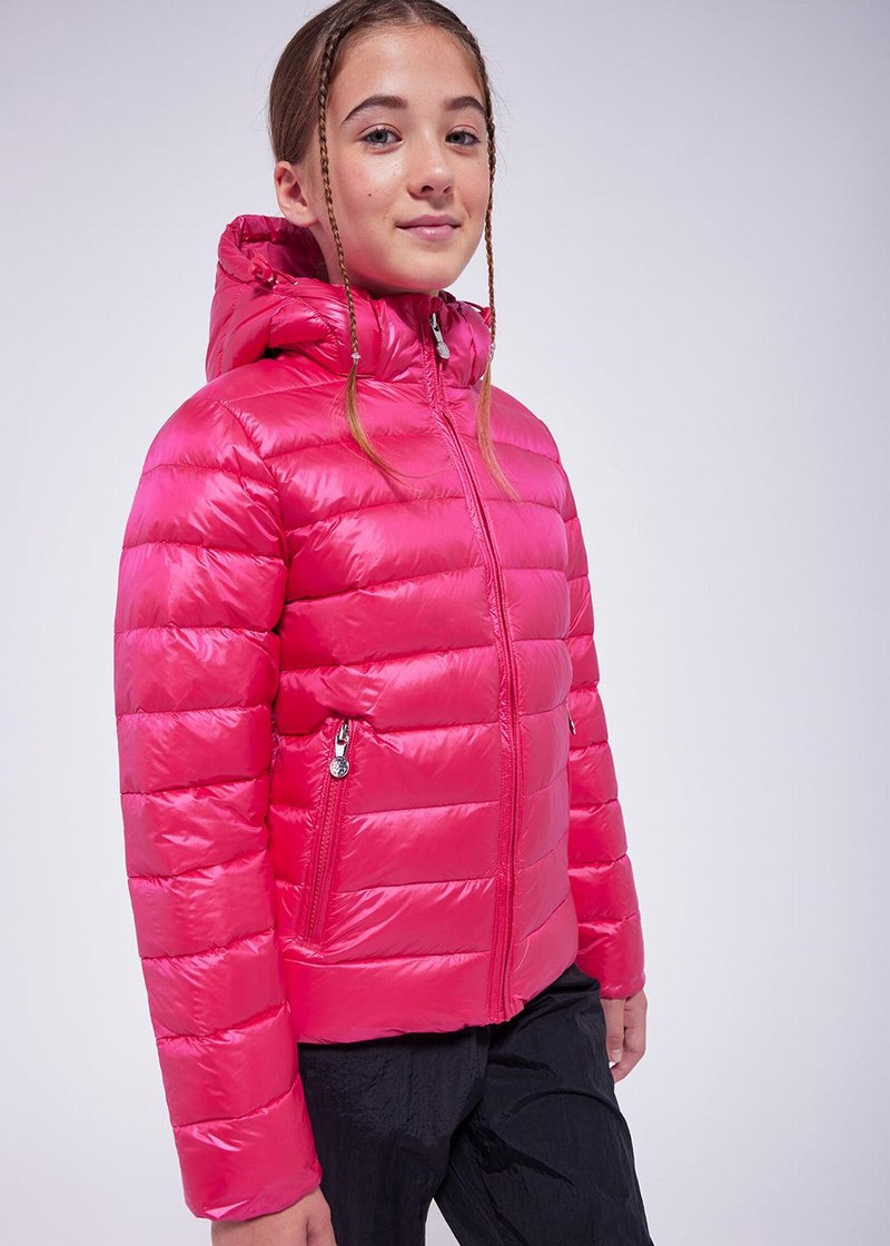 Kids' Pyrenex Spoutnic Shiny Down Jackets Pink | HJI558I9251