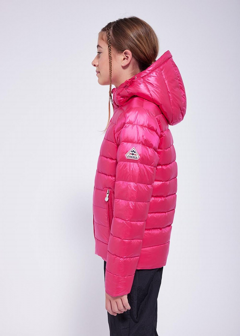 Kids' Pyrenex Spoutnic Shiny Down Jackets Pink | HJI558I9251