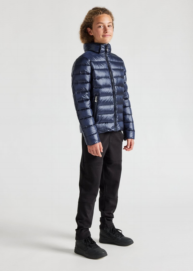 Kids' Pyrenex Spoutnic Shiny Down Jackets Navy | HCM206M6152