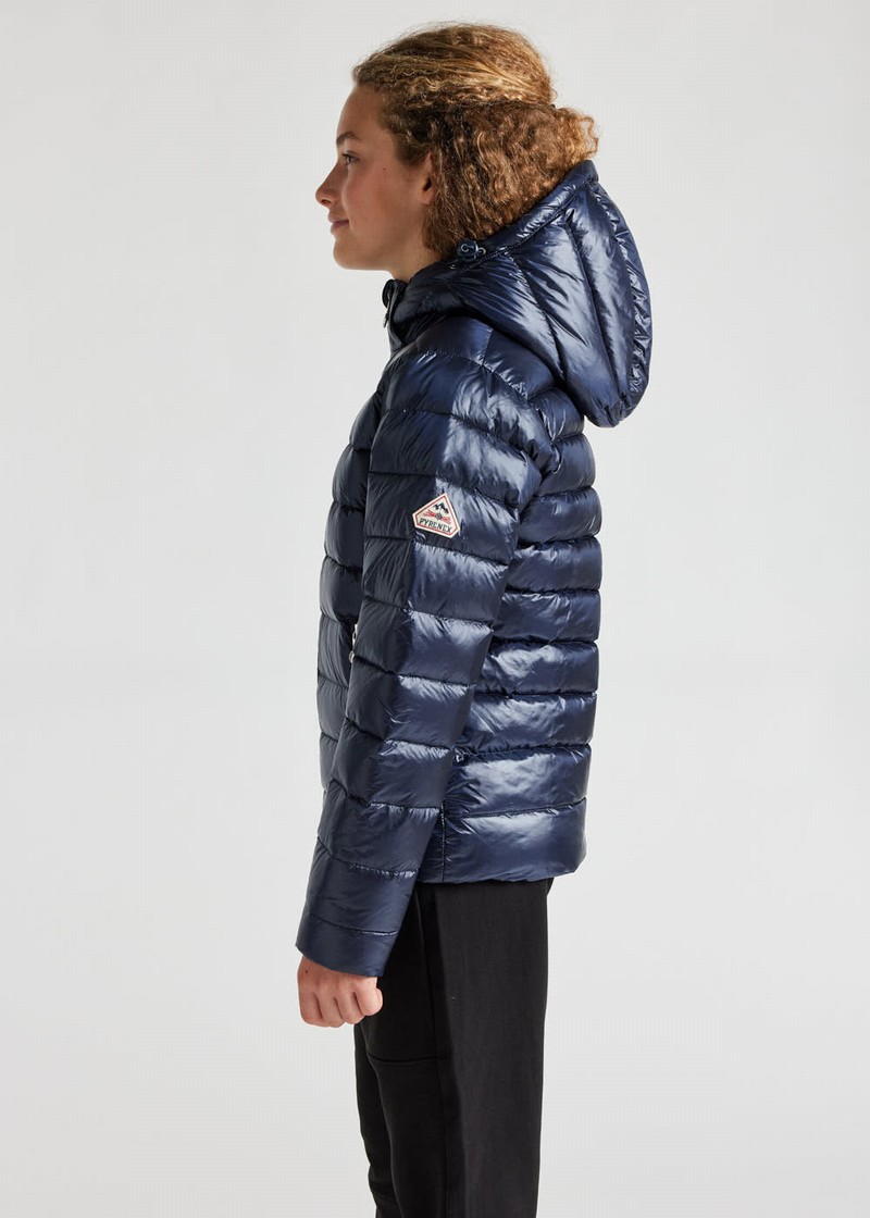 Kids' Pyrenex Spoutnic Shiny Down Jackets Navy | HCM206M6152