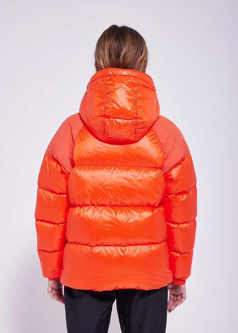 Kids' Pyrenex Sten Hooded Down Jackets Orange | HHC143C0528