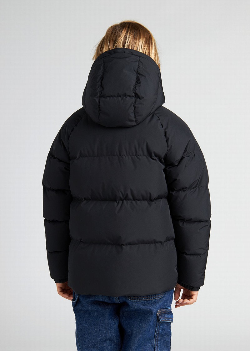 Kids' Pyrenex Sten Smooth Hooded Down Jackets Black | HWN955N2660