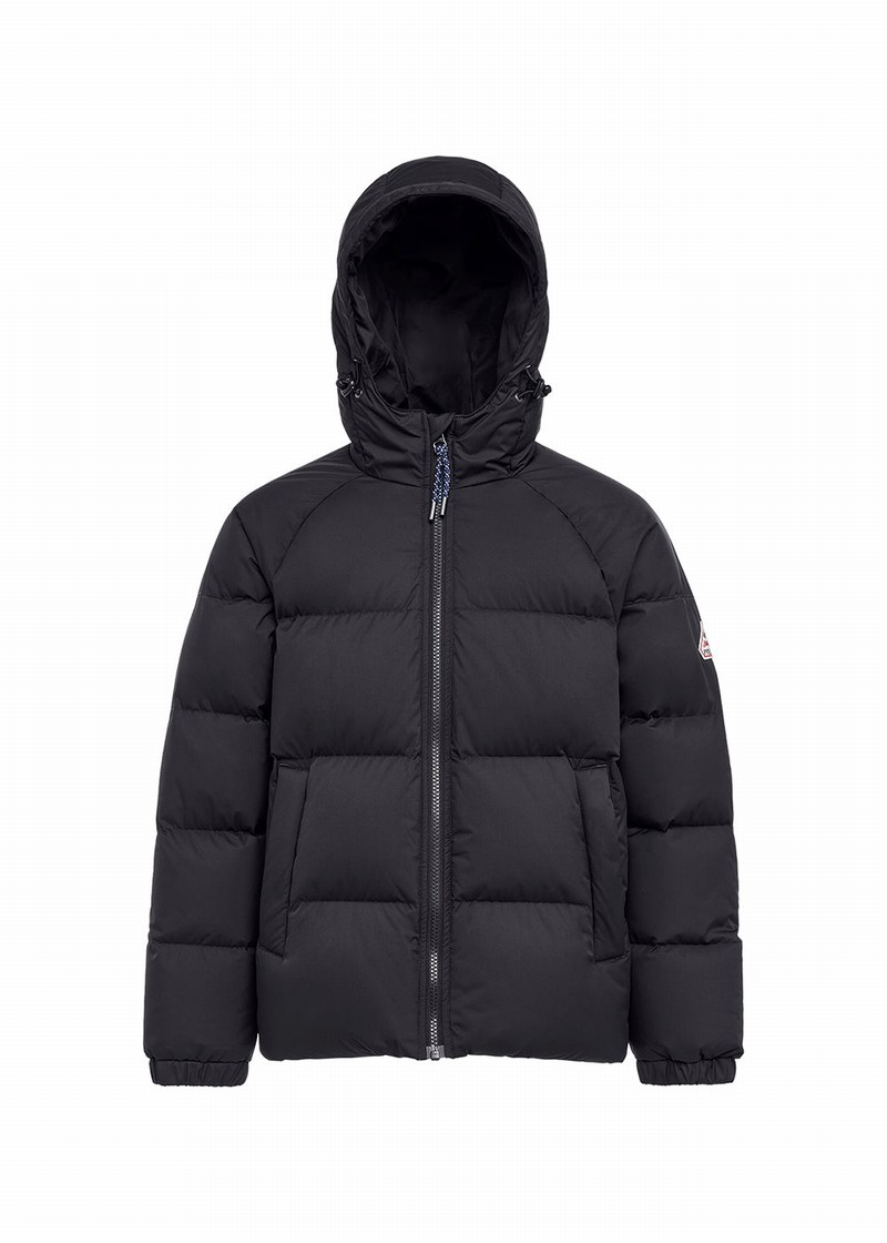 Kids' Pyrenex Sten Smooth Hooded Down Jackets Black | HWN955N2660