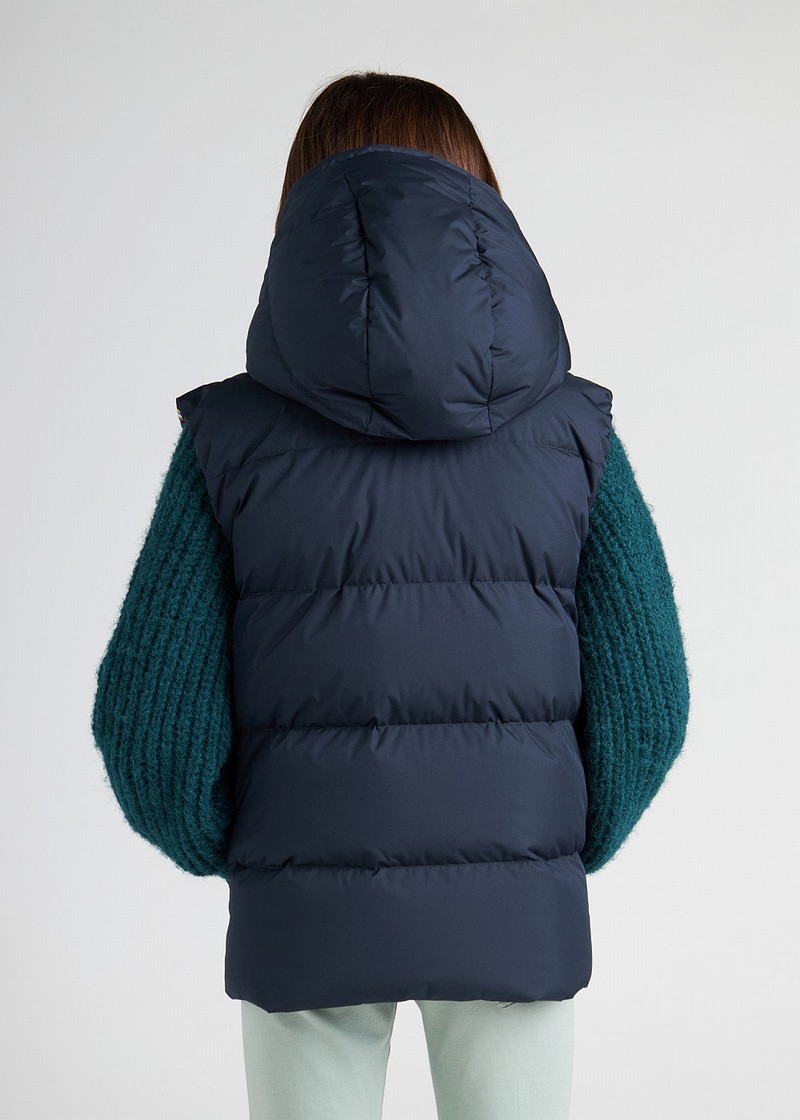 Kids' Pyrenex Wolf X Bonton Down Vest Navy | HZF348F0873