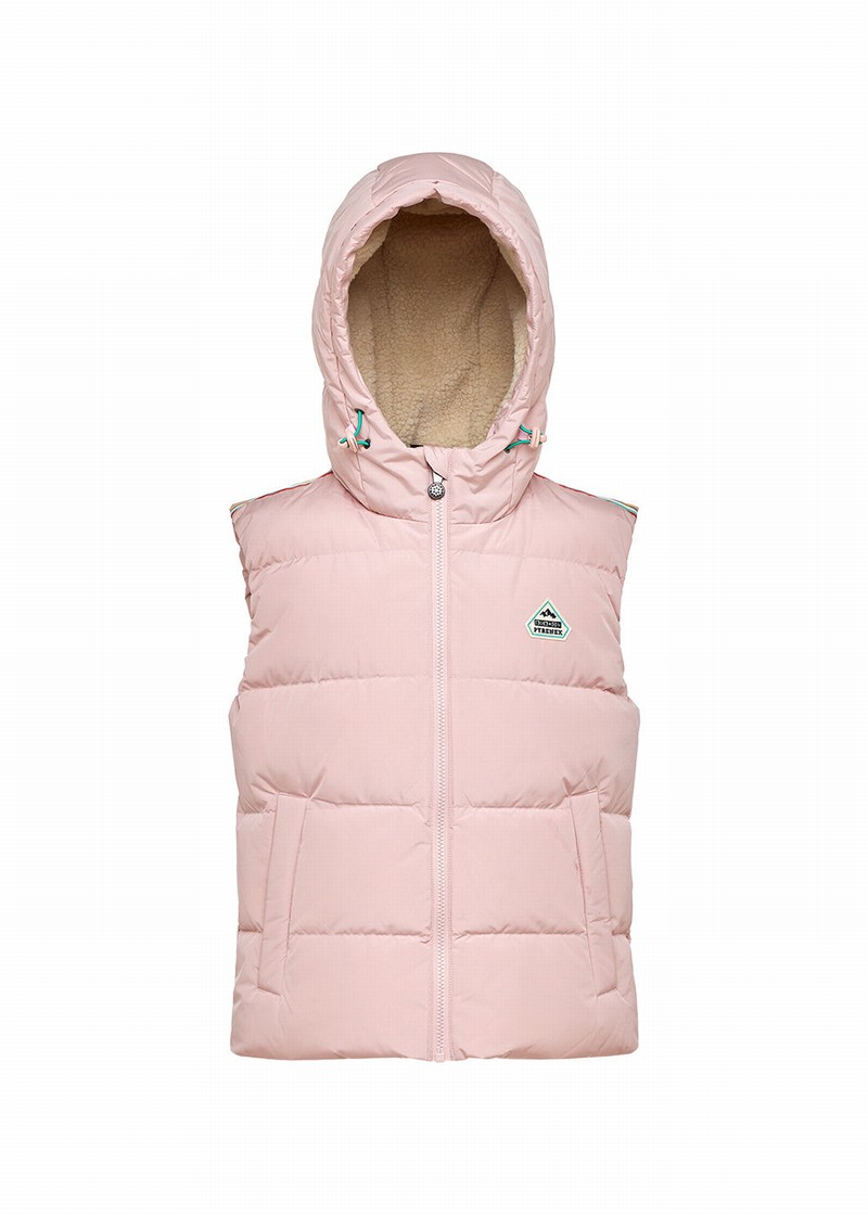 Kids' Pyrenex Wolf X Bonton Peach Whip Sleeveless Down Vest Coral | HUG316G2311