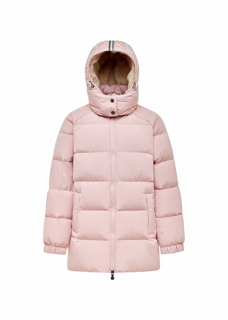 Kids' Pyrenex X Bonton Whip Husky Warm Hooded Down Jackets Coral | HGM528M6895