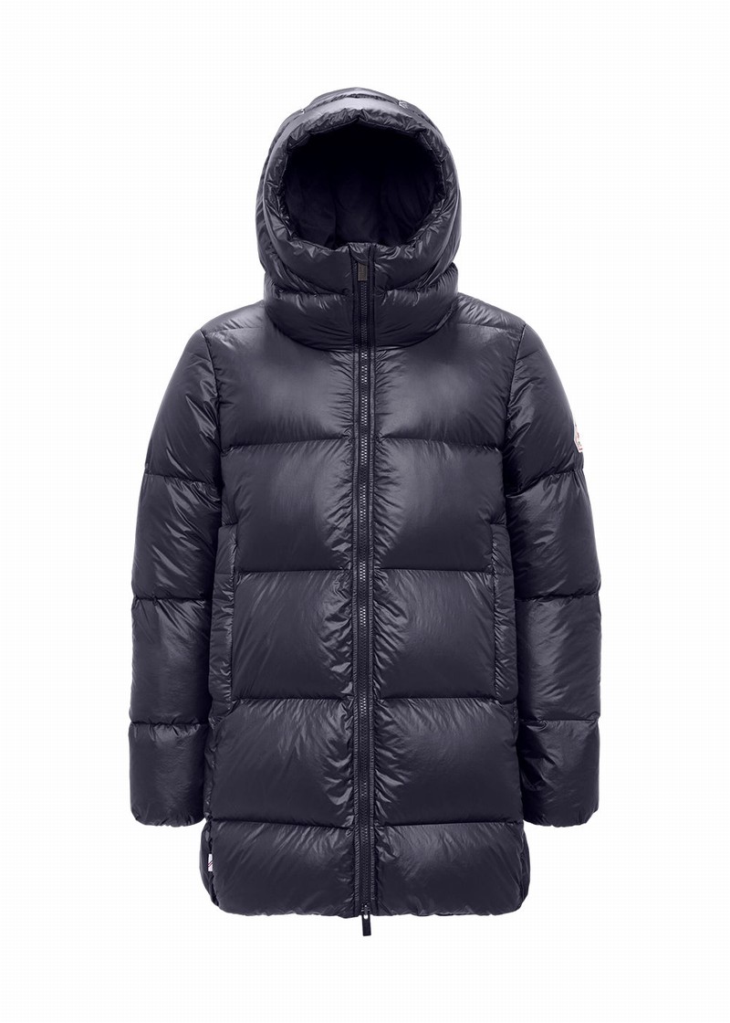 Men Pyrenex Anton Long Down Jackets Black | HNX101X1114