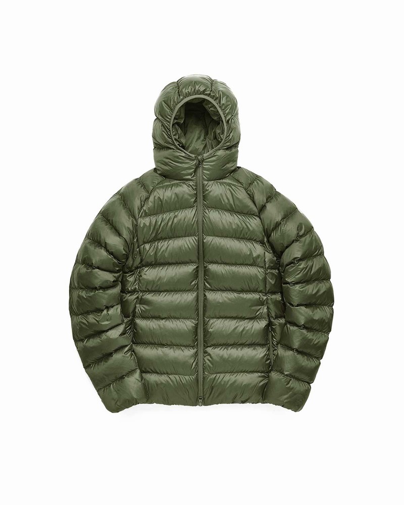 Men Pyrenex Arial Hooded Down Jackets Green | HMG398G9840