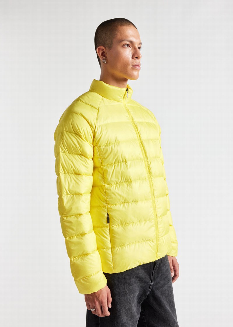 Men Pyrenex Arial Lightweight Packable Down Jackets Yellow | HNZ671Z0879