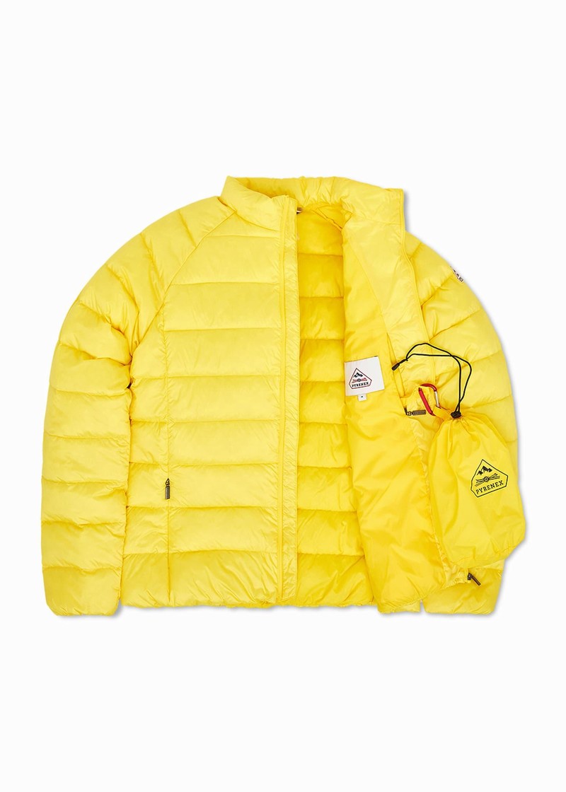 Men Pyrenex Arial Lightweight Packable Down Jackets Yellow | HNZ671Z0879