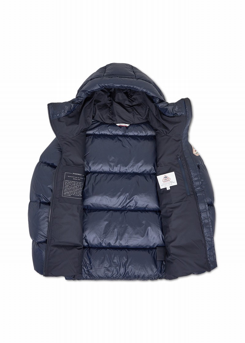 Men Pyrenex Barry Warm Down Jackets Navy | HUV276V2818