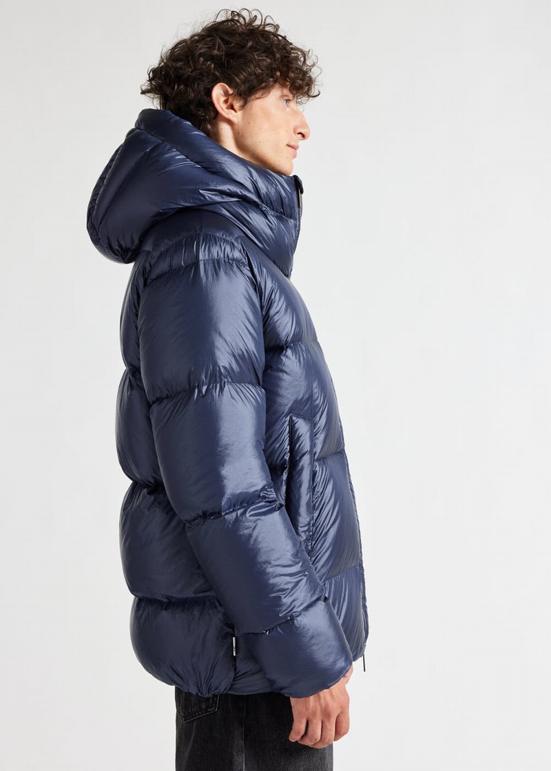 Men Pyrenex Barry Warm Down Jackets Navy | HUV276V2818