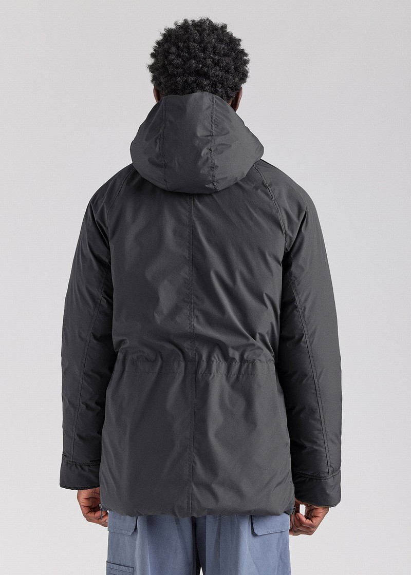 Men Pyrenex Bazus In Natural Parka Black | HCT747T4688