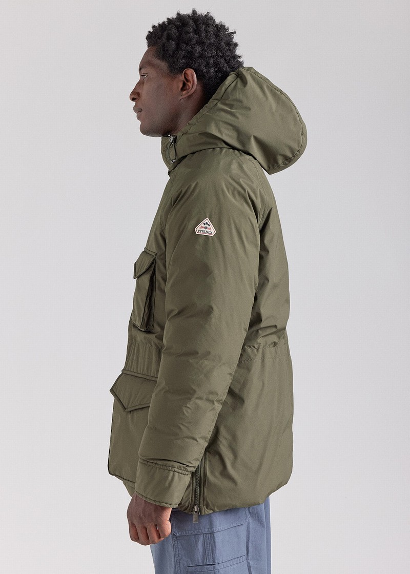 Men Pyrenex Bazus In Natural Parka Green | HBT500T9457