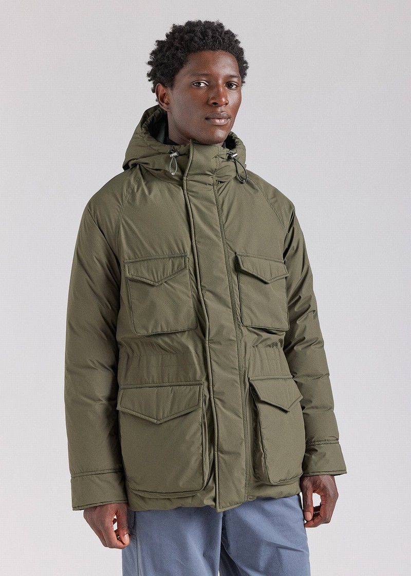 Men Pyrenex Bazus In Natural Parka Green | HBT500T9457