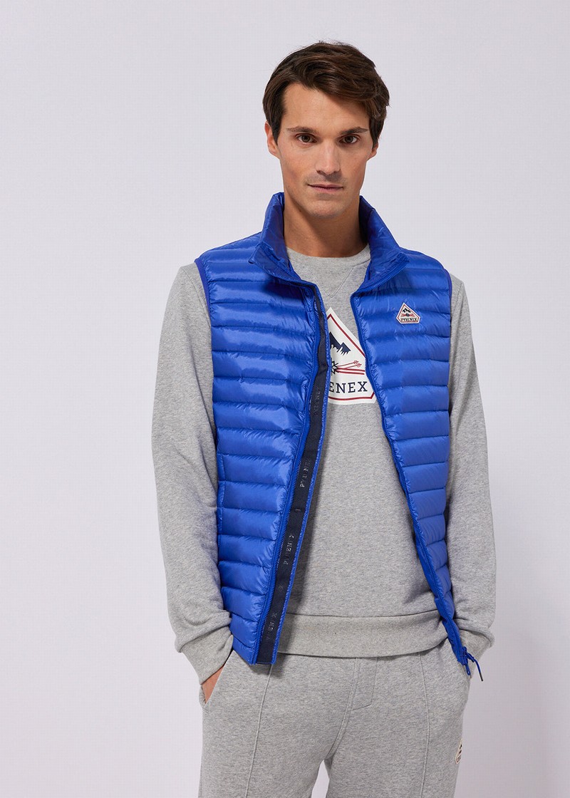 Men Pyrenex Bruce Down Vest Blue | HLA812A7785