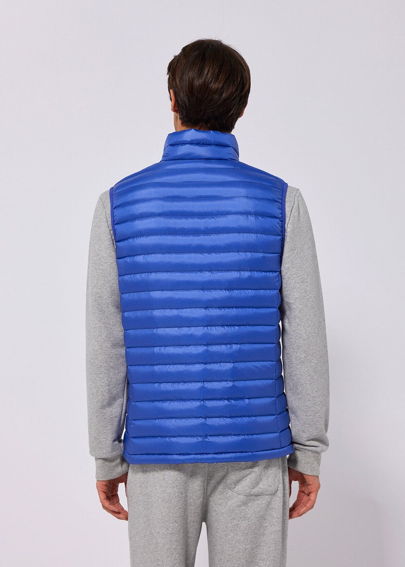 Men Pyrenex Bruce Down Vest Blue | HLA812A7785