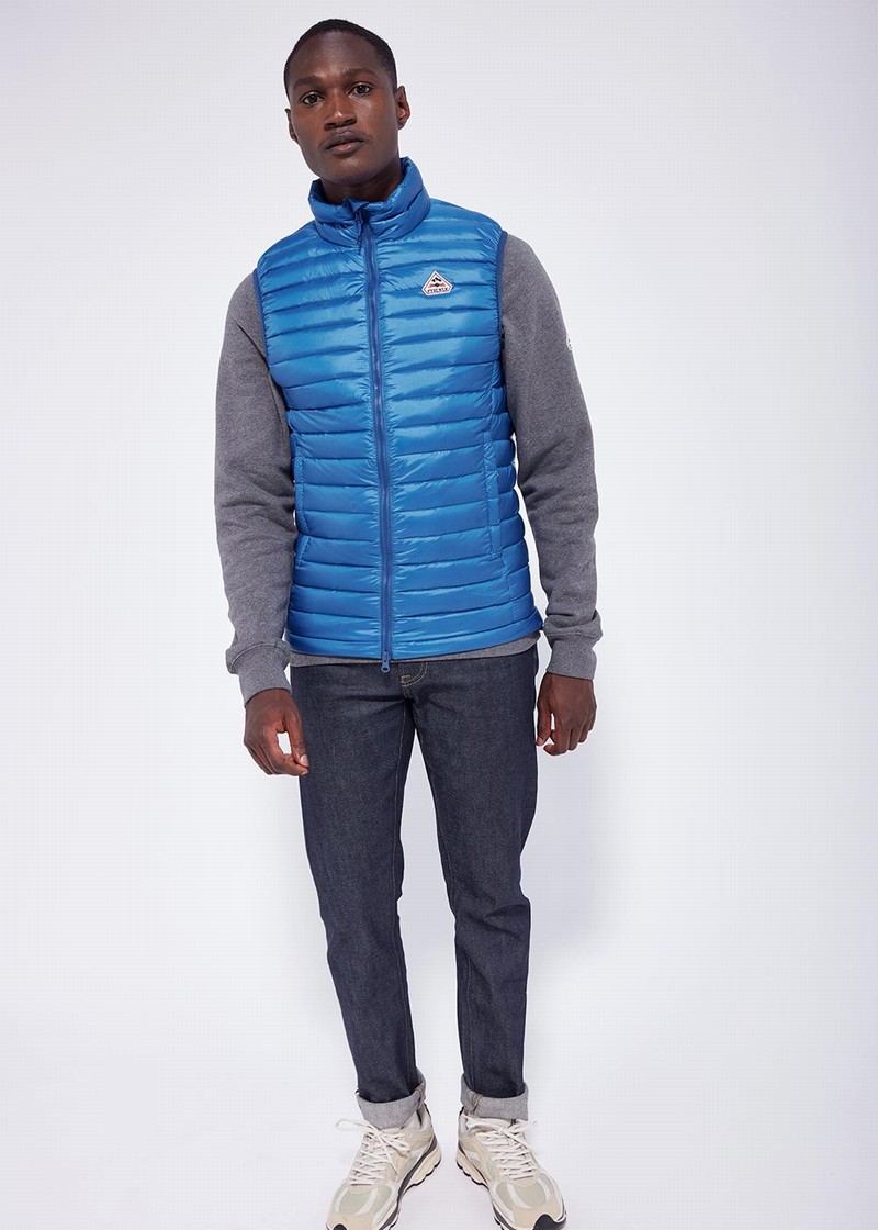 Men Pyrenex Bruce Down Vest Blue | HLP036P8477