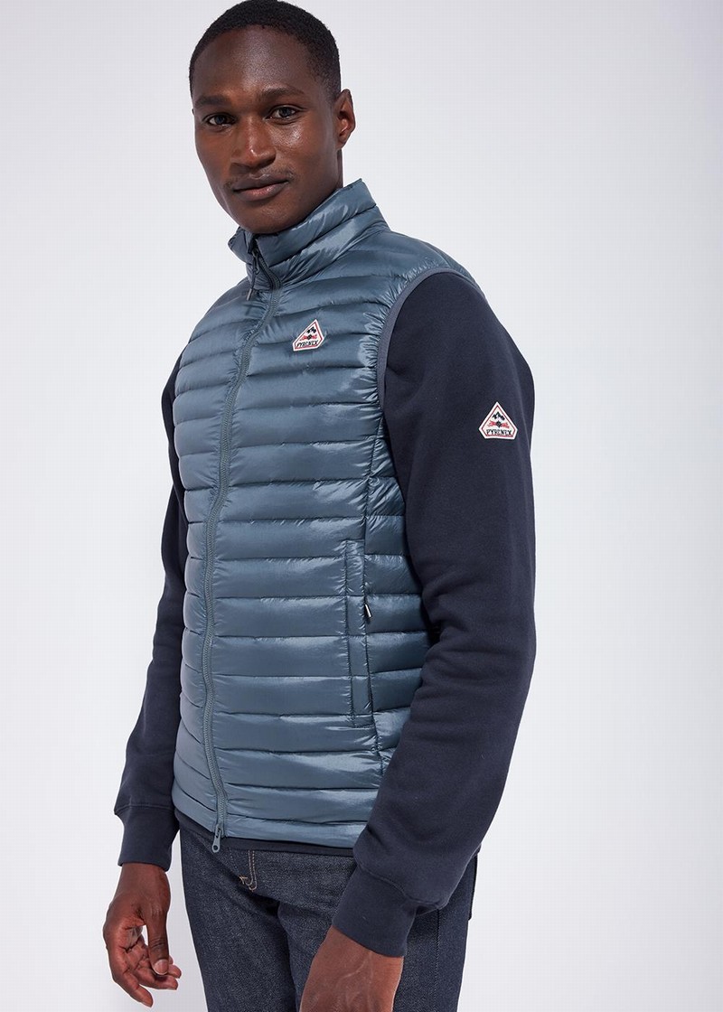 Men Pyrenex Bruce Down Vest Blue | HMG820G0228