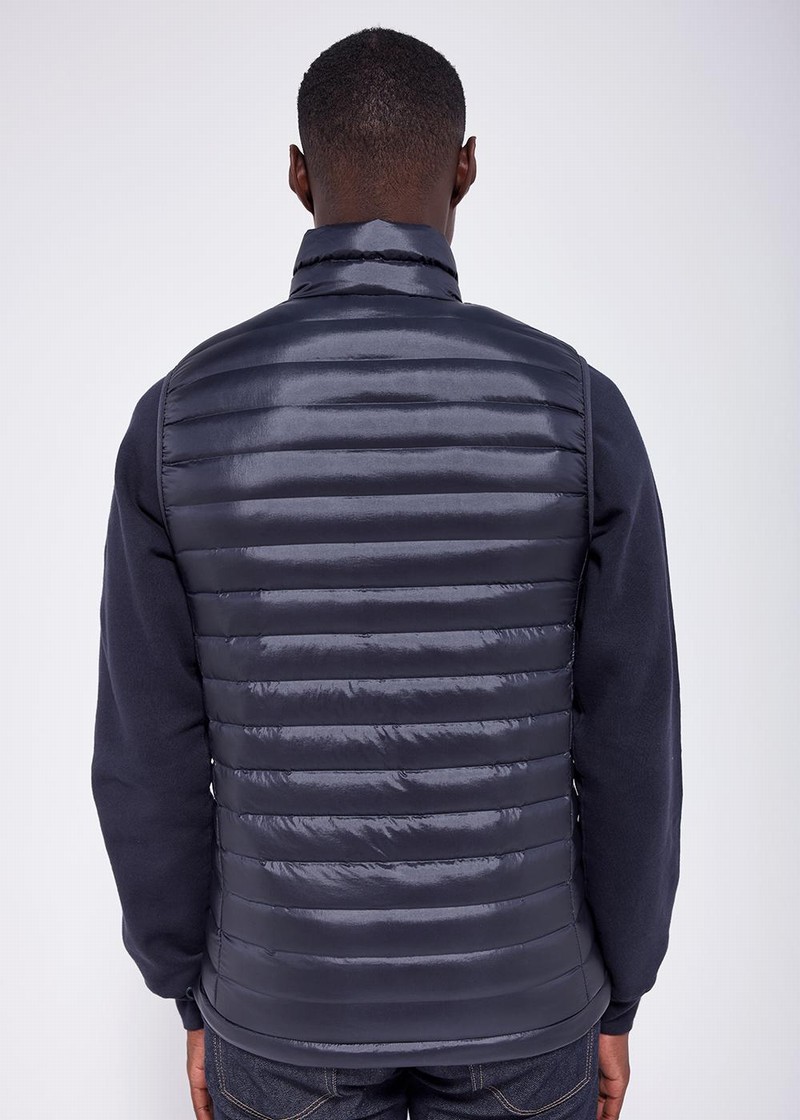 Men Pyrenex Bruce Down Vest Navy | HJX243X9297