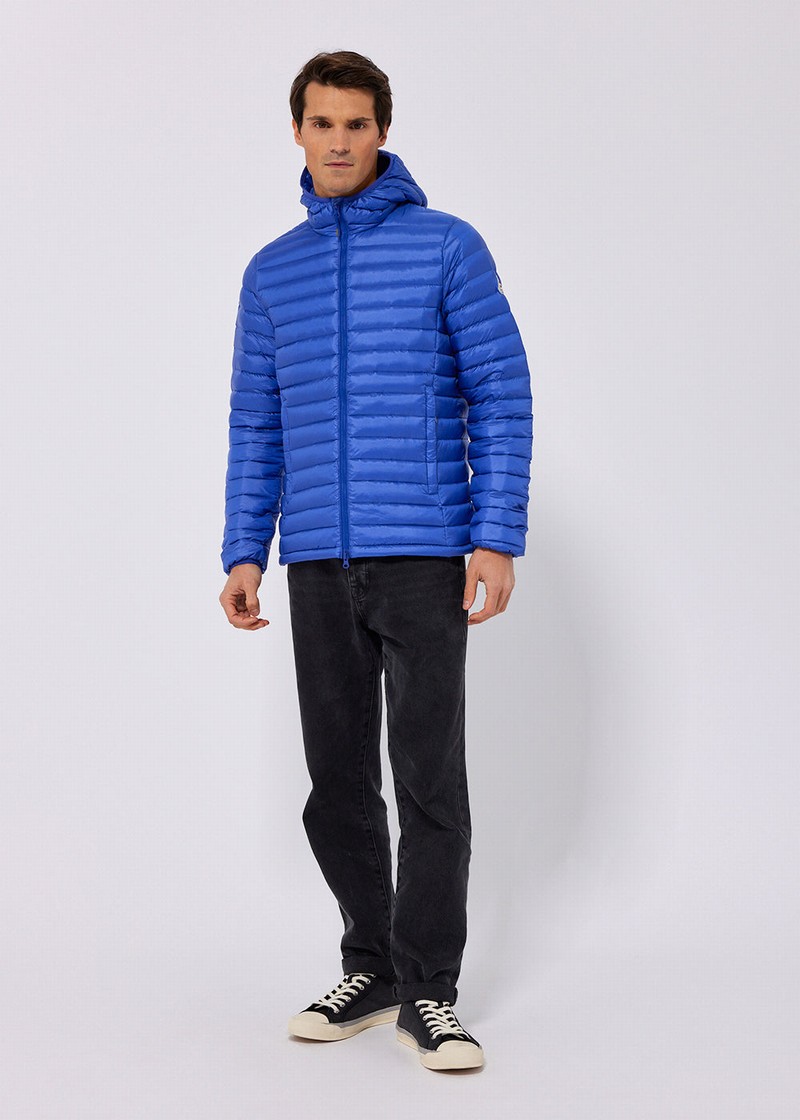 Men Pyrenex Bruce Hooded Sport Jackets Blue | HAA337A1118