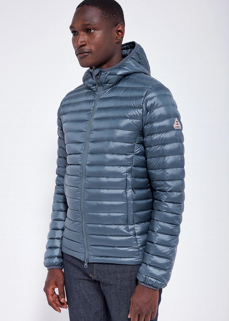 Men Pyrenex Bruce Hooded Sport Jackets Blue | HHO096O9128