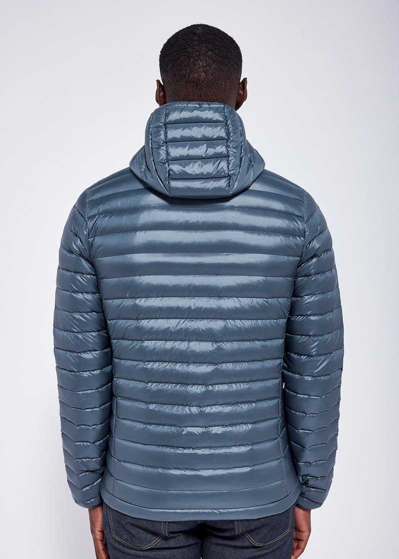 Men Pyrenex Bruce Hooded Sport Jackets Blue | HHO096O9128