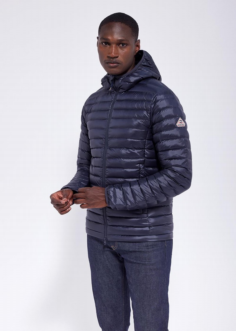 Men Pyrenex Bruce Hooded Sport Jackets Navy | HSE706E1687