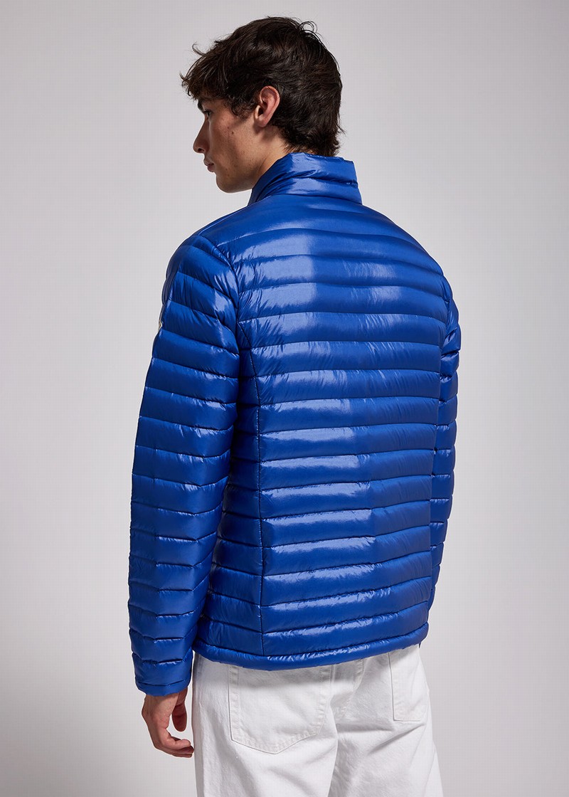 Men Pyrenex Bruce Sc Technical Down Jackets Blue | HWC840C2459