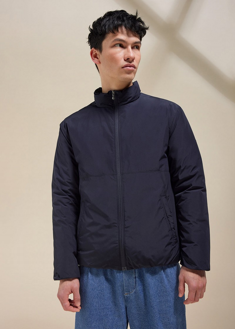 Men Pyrenex Clark Light Jackets Navy | HWC830C5466