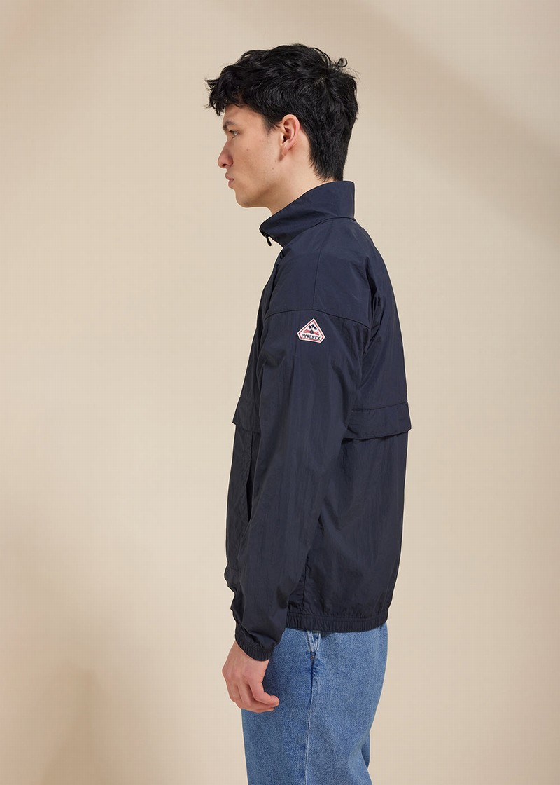 Men Pyrenex Cyclic Windbreaker Navy | HTP318P8531