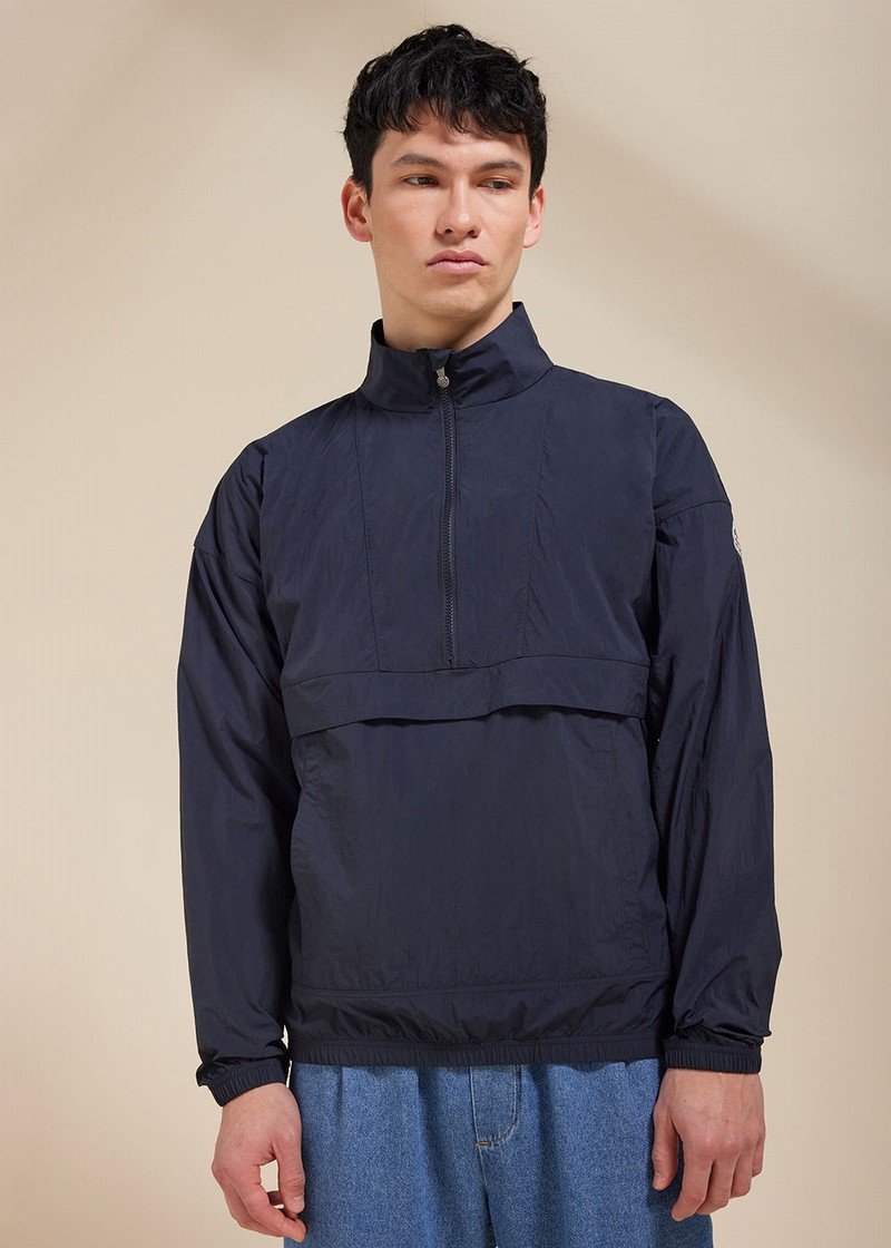 Men Pyrenex Cyclic Windbreaker Navy | HZV252V8651