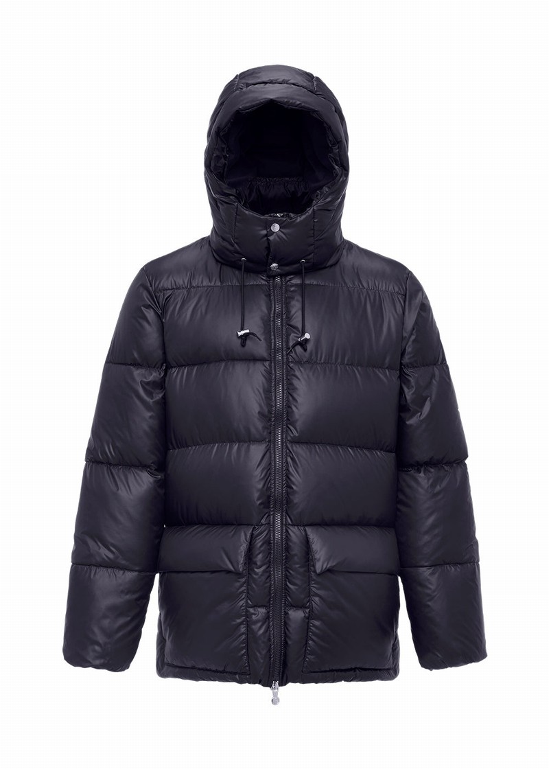 Men Pyrenex Evolve Hooded Warm Down Jackets Black | HZM660M7450