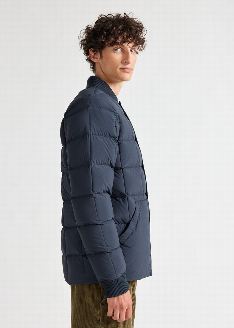 Men Pyrenex Flight Down Jackets Navy | HVD830D3893