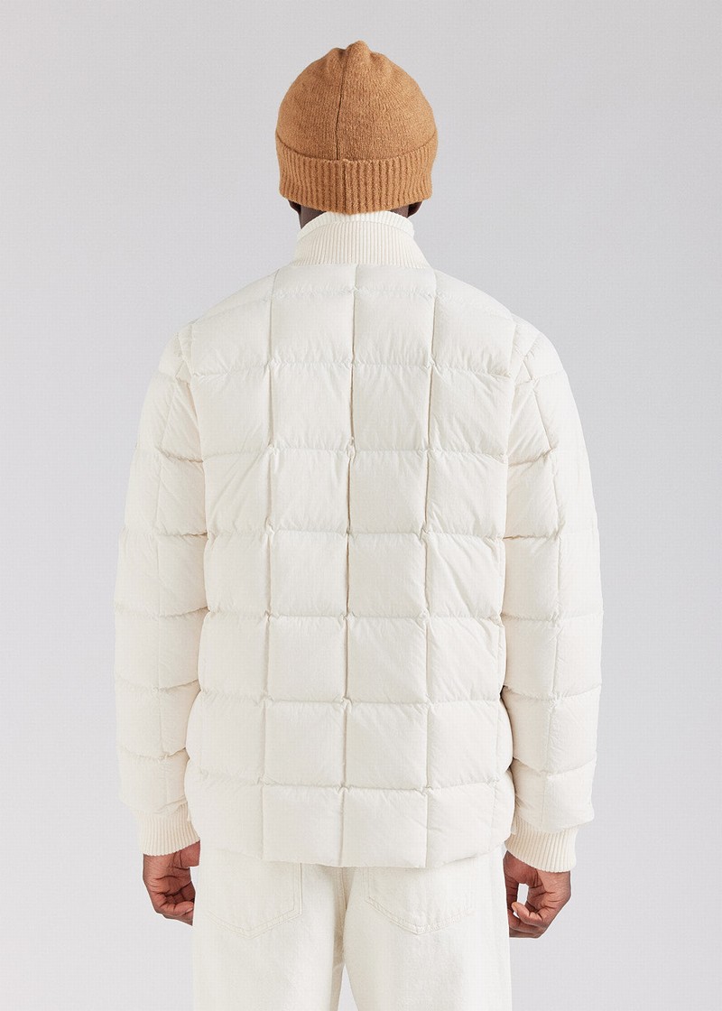 Men Pyrenex Flight Down Jackets White | HPW854W1127