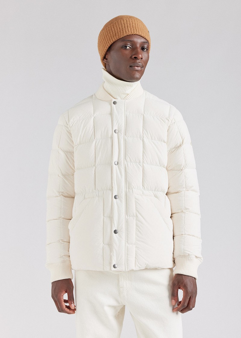 Men Pyrenex Flight Down Jackets White | HPW854W1127