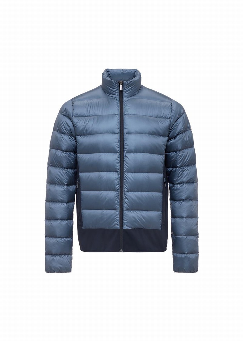 Men Pyrenex Flow Lighweight Bi-fabric Down Jackets Blue | HEJ948J9555