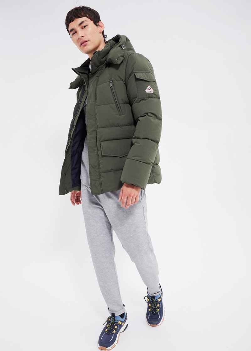 Men Pyrenex Grade Down Jackets Green | HNQ854Q0776