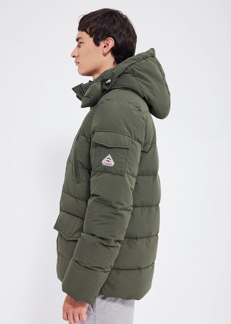 Men Pyrenex Grade Down Jackets Green | HNQ854Q0776