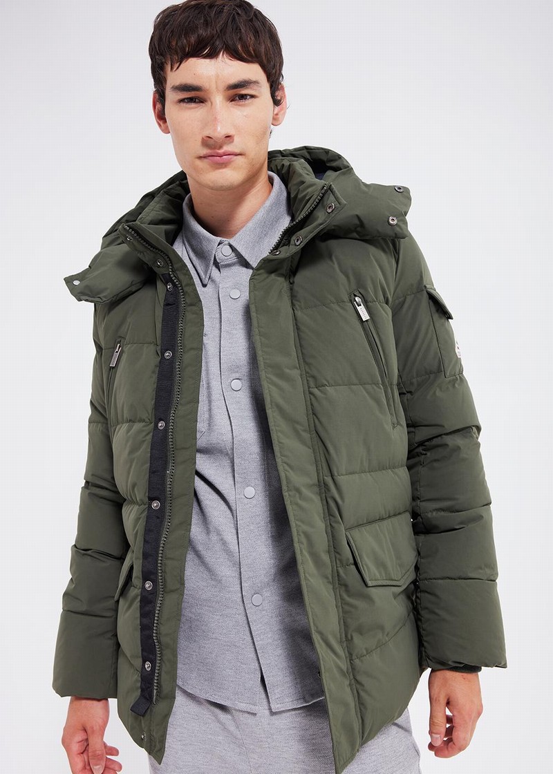 Men Pyrenex Grade Down Jackets Green | HNQ854Q0776