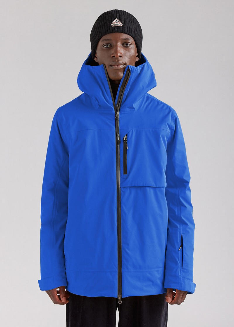 Men Pyrenex Gravity 2 Waterproof In Natural Adriatic Down Parka Blue | HZP962P3125