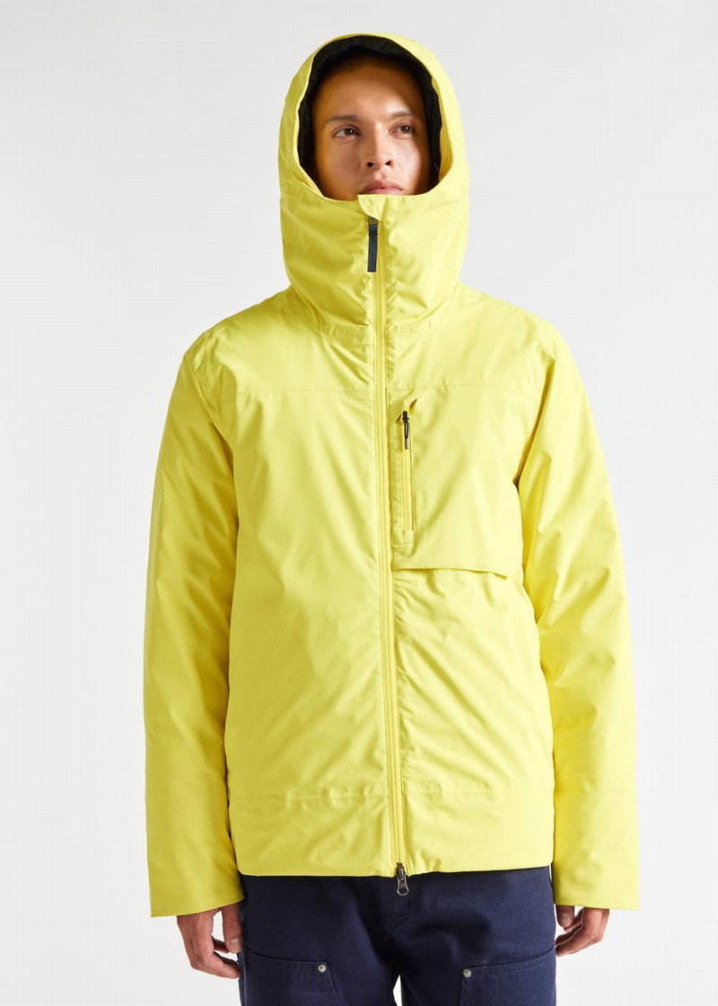 Men Pyrenex Gravity Waterproof Down Jackets Yellow | HBB713B1626