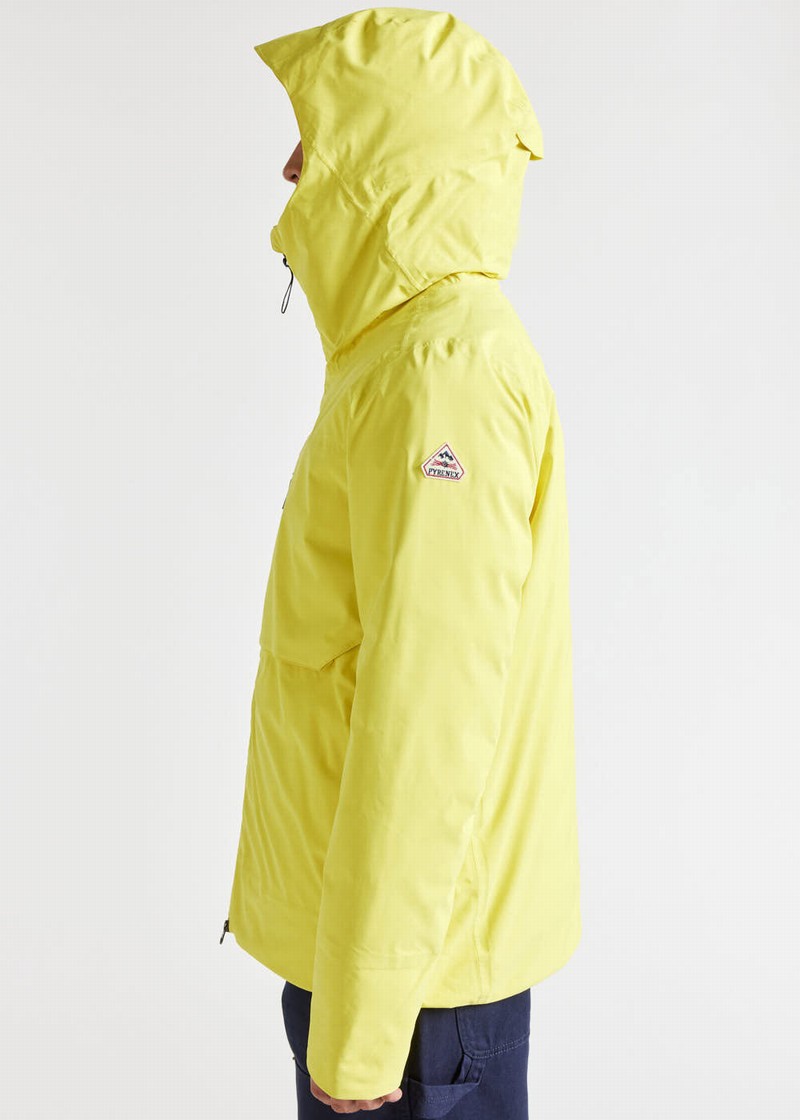 Men Pyrenex Gravity Waterproof Down Jackets Yellow | HBB713B1626