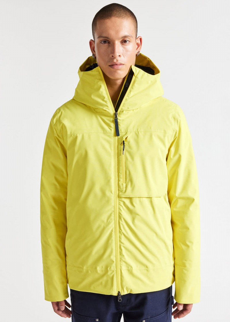 Men Pyrenex Gravity Waterproof Down Jackets Yellow | HBB713B1626